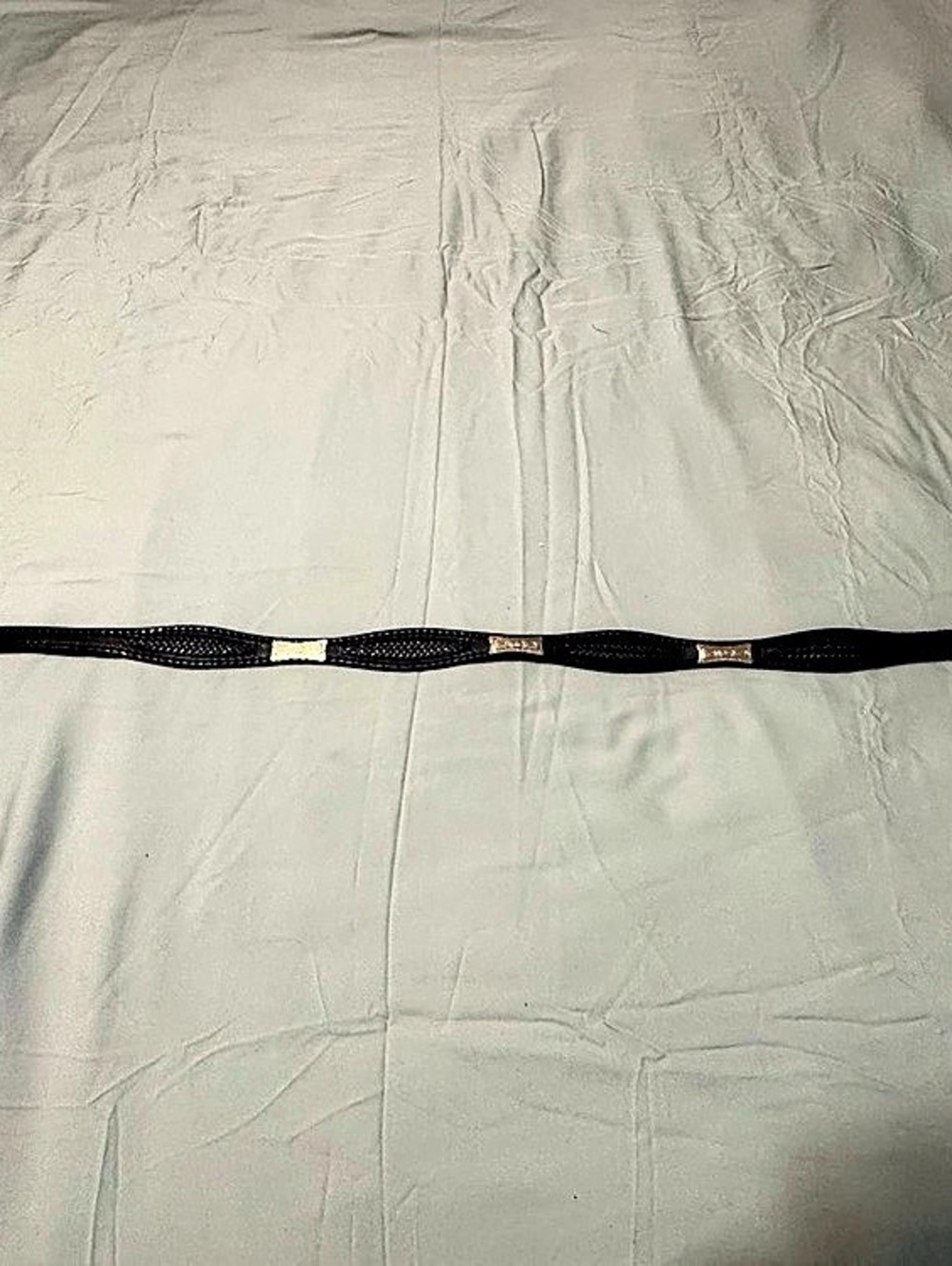 Justin Genuine Leather Black Braided Western Belt Gold Buckle
